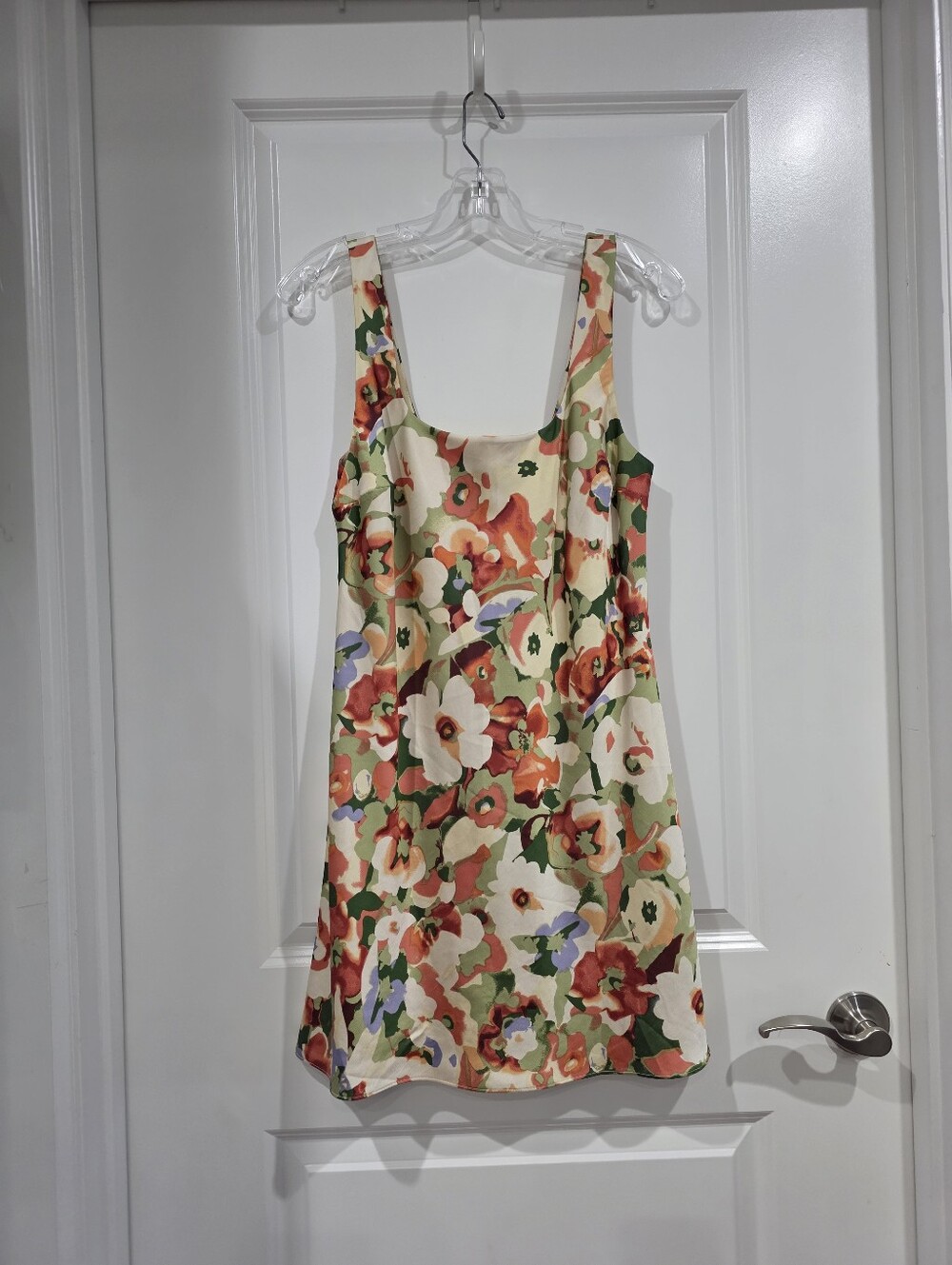 Abercrombie Floral Tank Dress in Cream and Orange